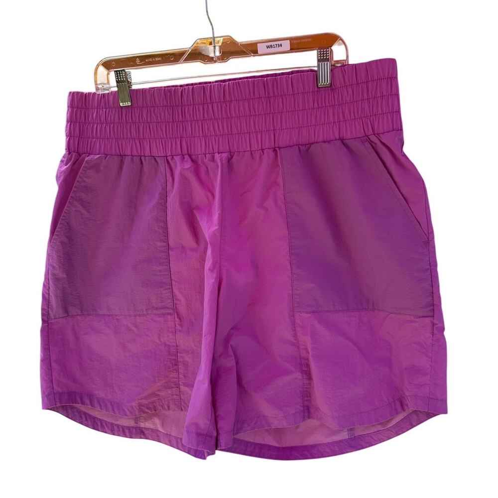 Columbia Women's 1X Pink Performance Shorts Elastic Waist Lightweight Pockets